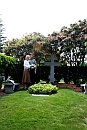 Irina Khovanskaya and Ruslan Sviridov visiting Sergei Rachmaninov's gravesite at Kensico Cemetery in Valhalla, NY, USA (June 2006)