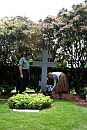 Irina Khovanskaya and Ruslan Sviridov visiting Sergei Rachmaninov's gravesite at Kensico Cemetery in Valhalla, NY, USA (June 2006)