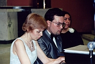 PIANO SYNERGY DUO (Ruslan Sviridov and Irina Khovanskaya) during a concert at University of the Incarnate Word, San Antonio, TX, USA (April 10, 2004)